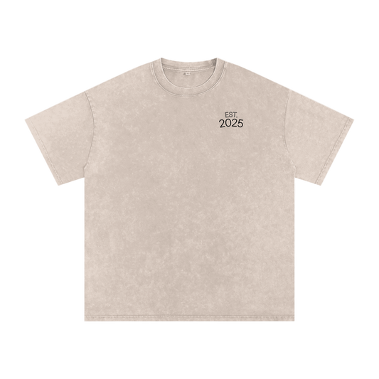 RAA Snow Washed Oversized Cotton T-Shirt